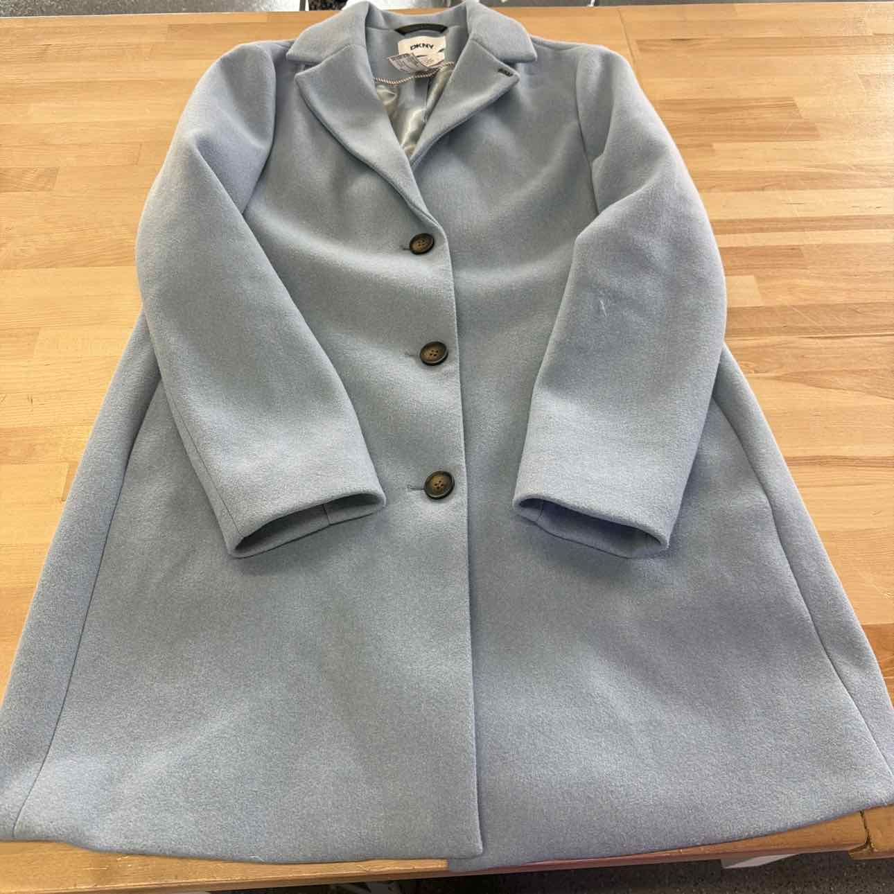 DKNY Size M Blue Polyester New Coat