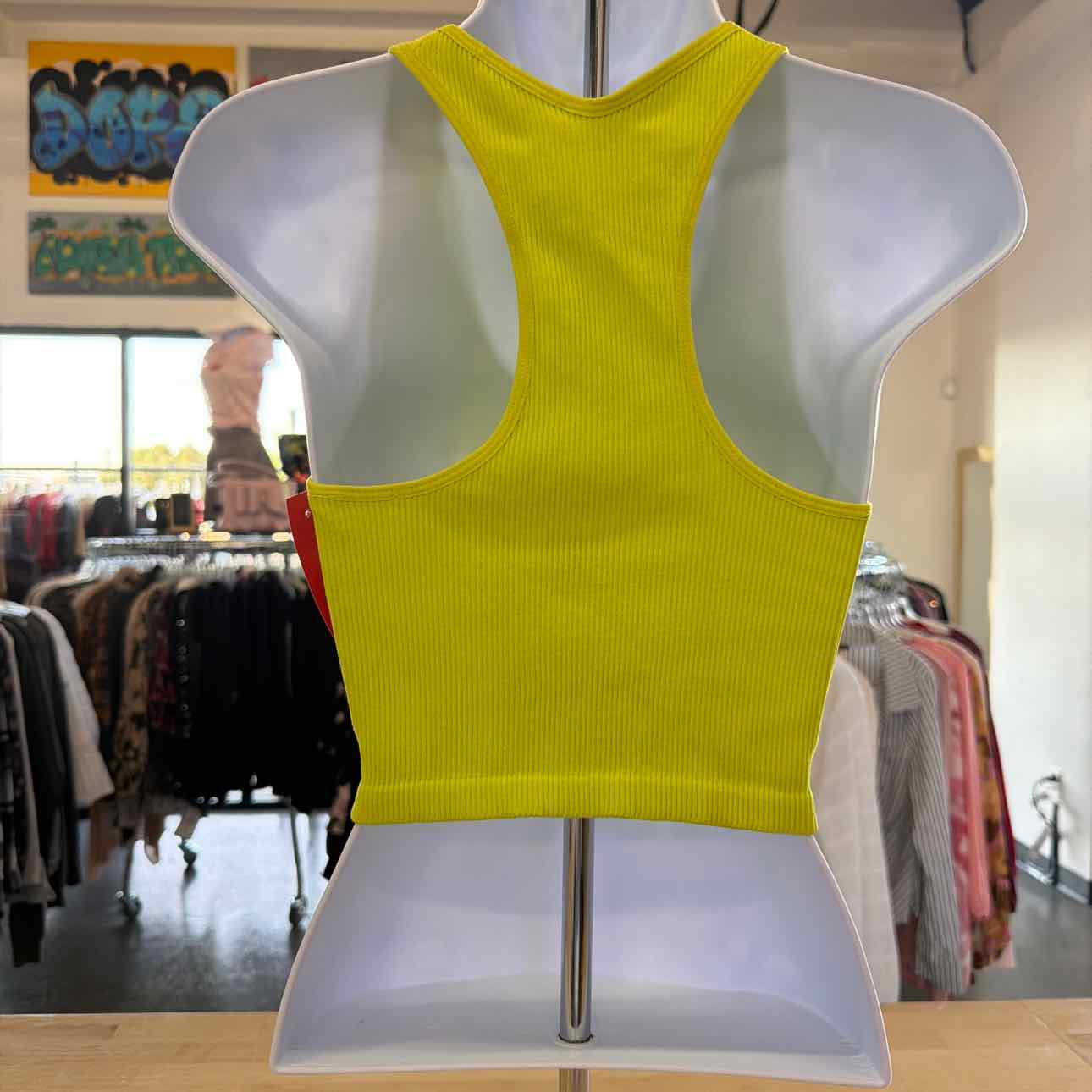 Zella Size L Neon green Used Tank