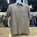 Roundtree & York Size L Beige Preloved MENS Button Down Shirt