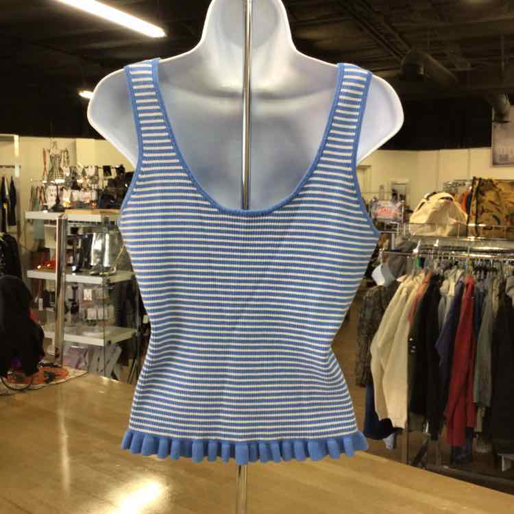 Free Assembly Size L White Blue Preloved 2 pc Dress Set