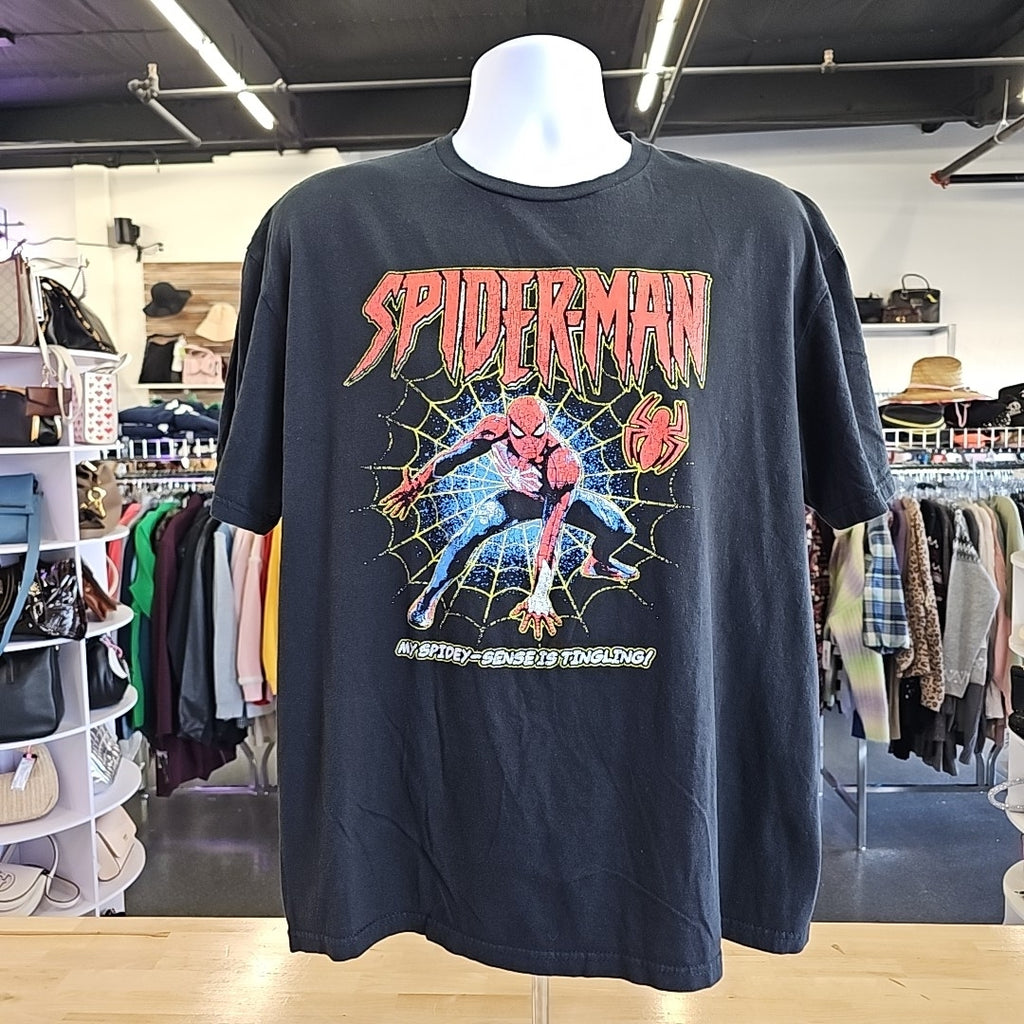 Marvel Size XL Black Preloved MENS T-shirt