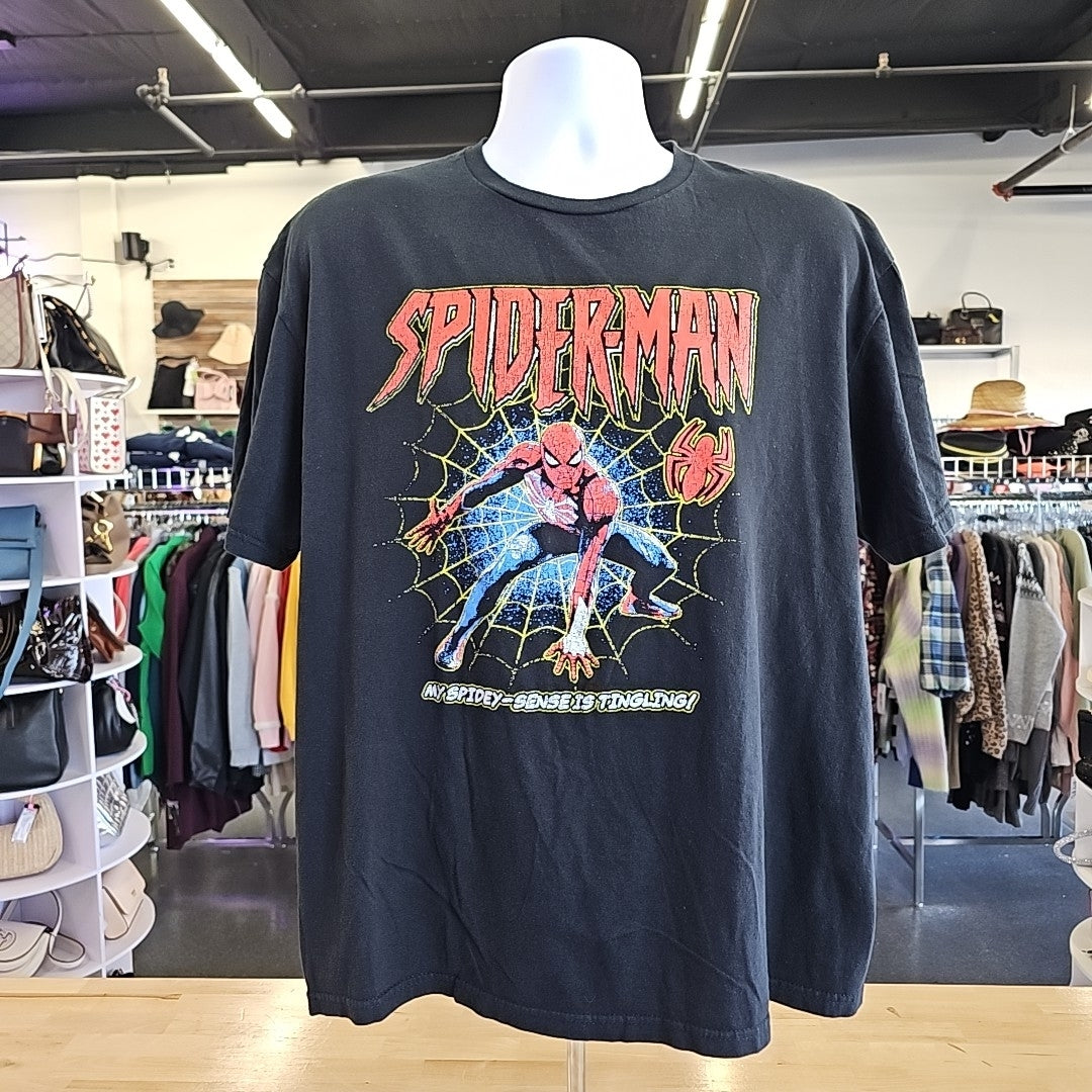 Marvel Size XL Black Preloved MENS T-shirt