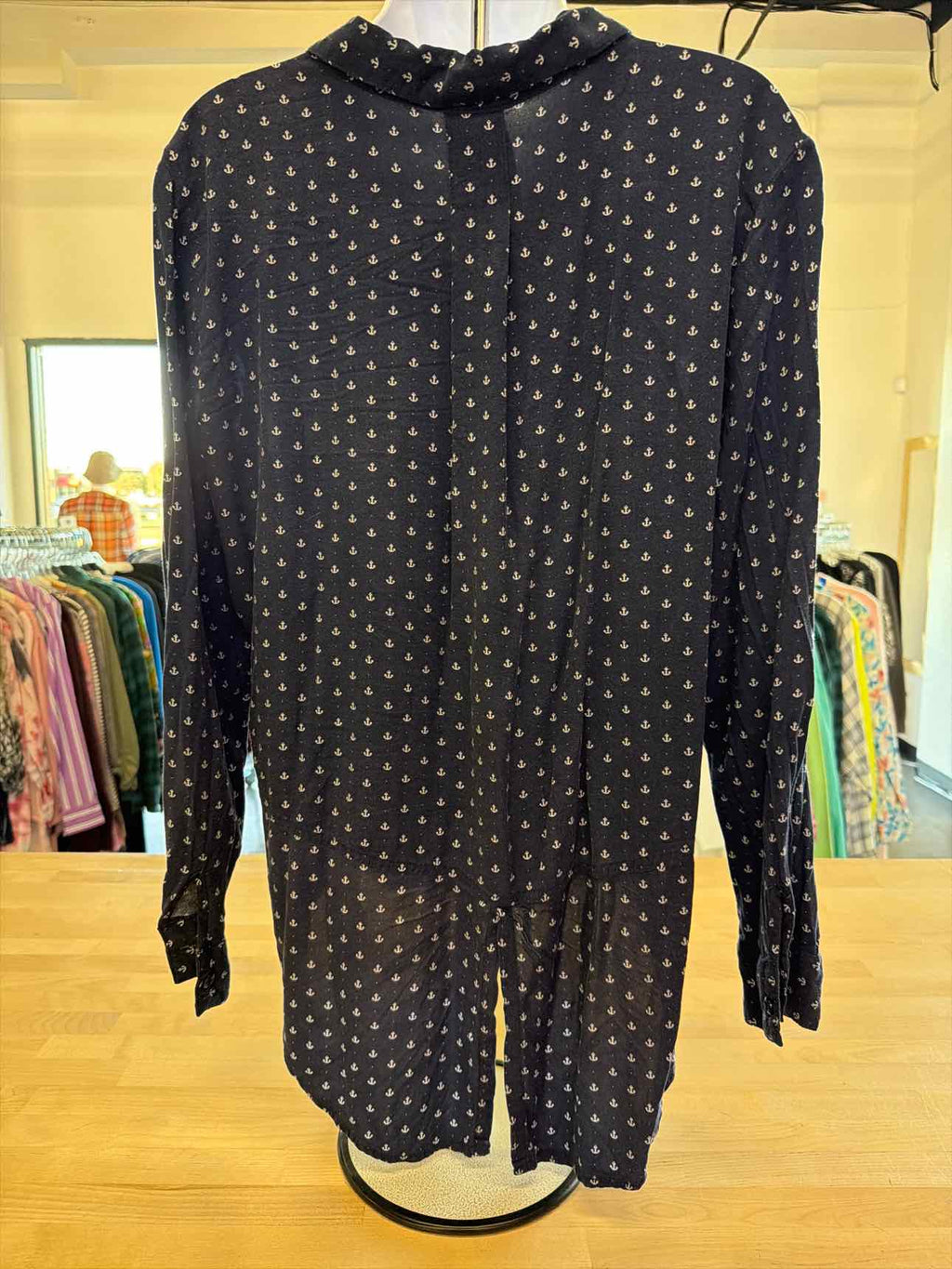 per se Size XL Navy Button Down Shirt