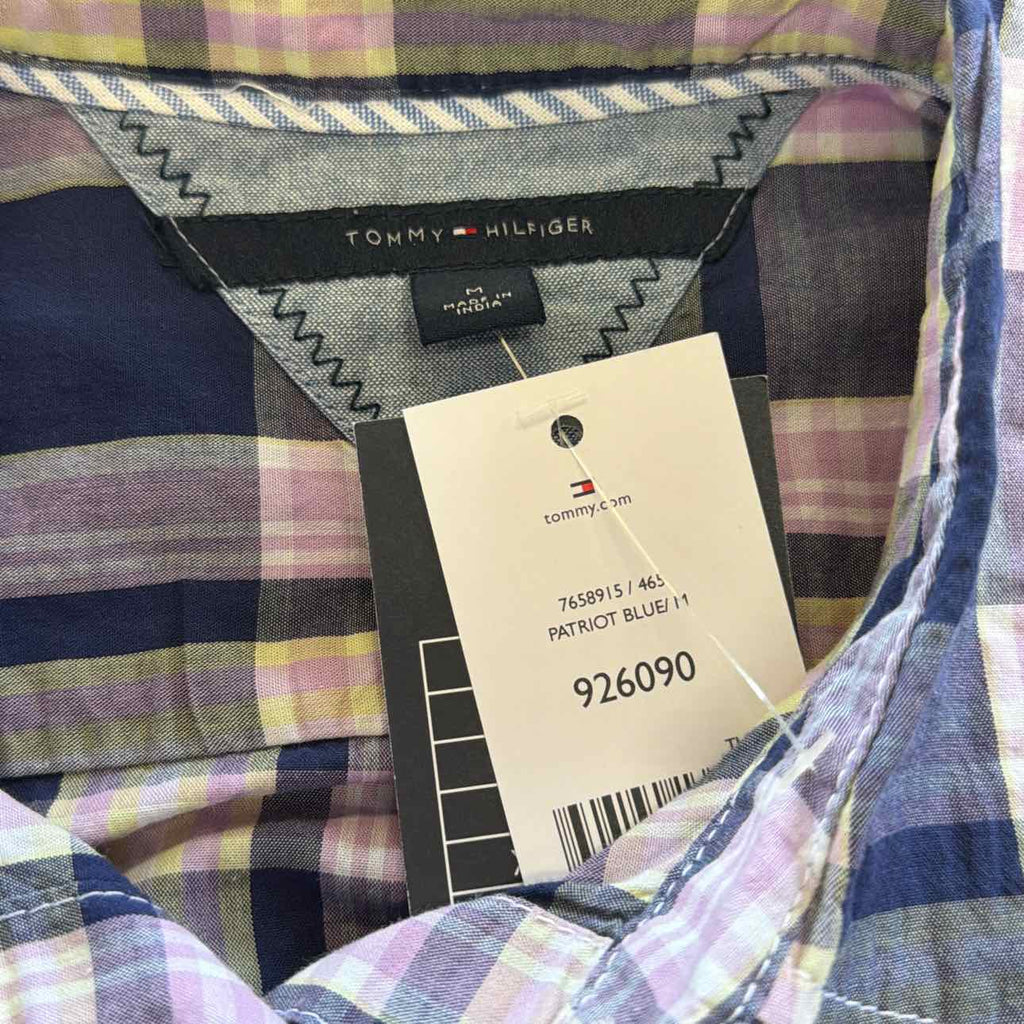 Tommy Hilfiger Size M Blue Purple New Button Down LS