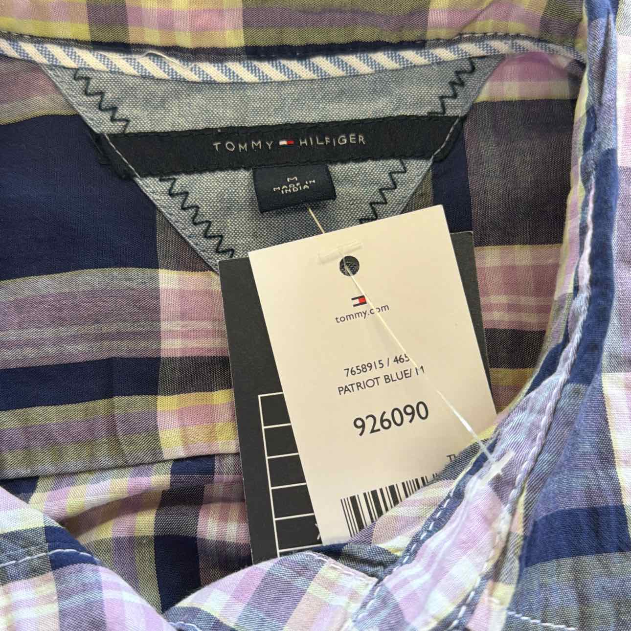 Tommy Hilfiger Size M Blue Purple New Button Down LS