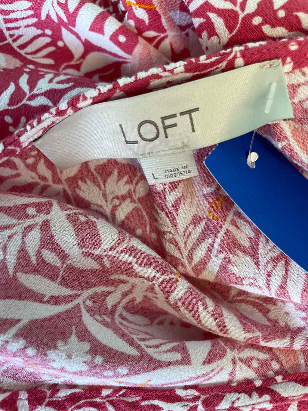 Loft Size L Beige & Pink Shirt