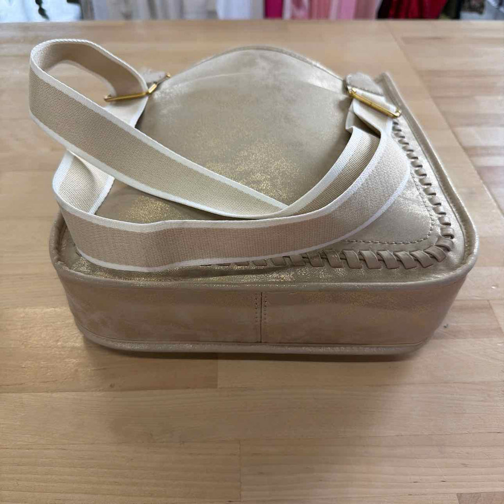 Style & Co Whipstitch Medium Crossbody - Mtl Gold