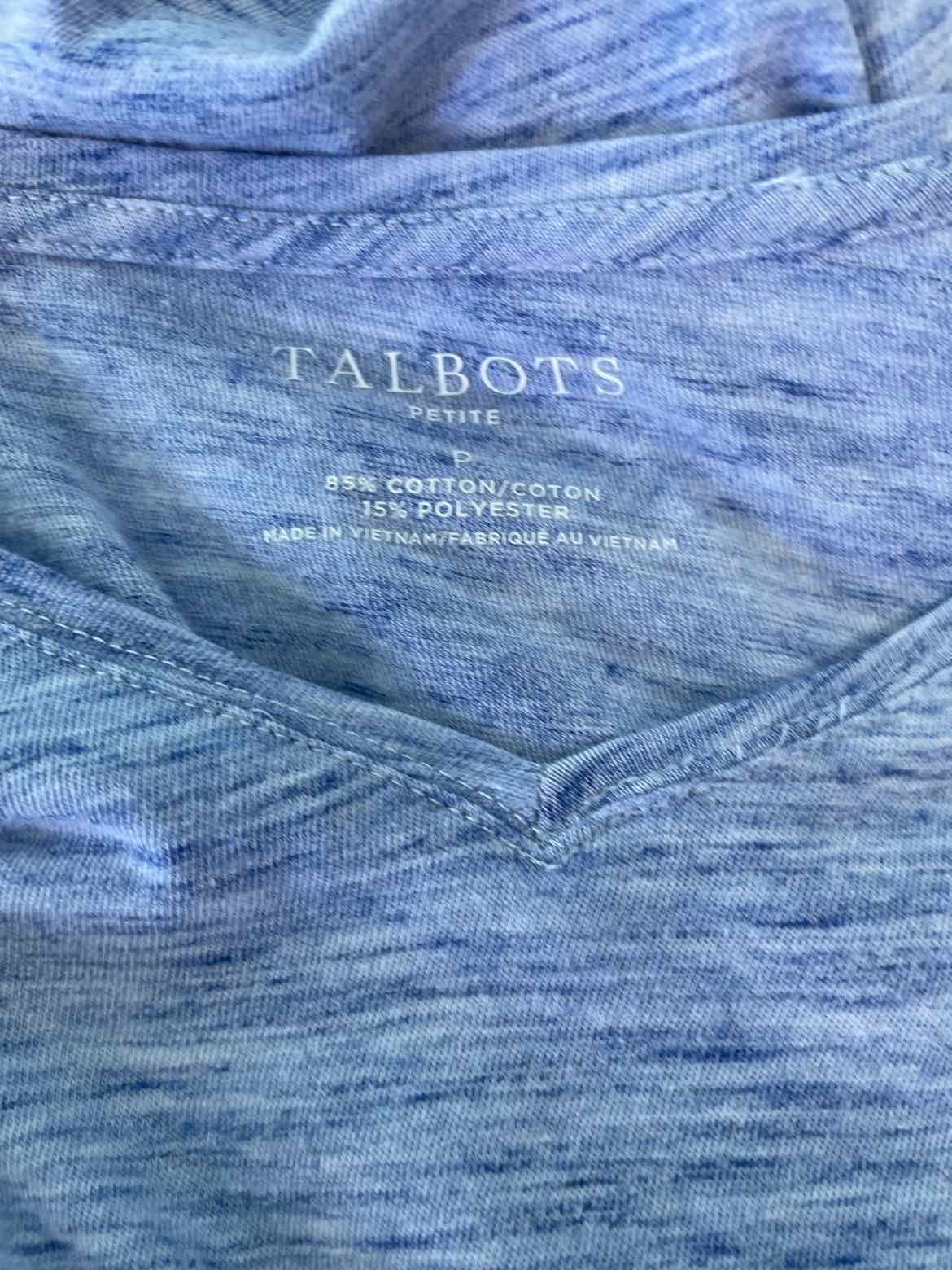 Talbots Size P Blue T-shirt