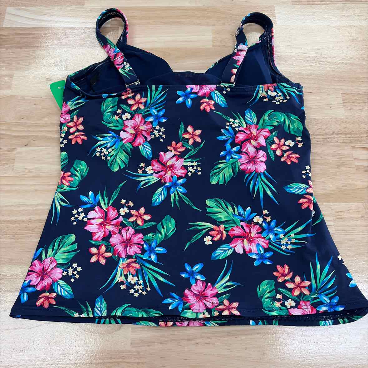 Lands End Size 12D Multi-Bright Swimsuit
