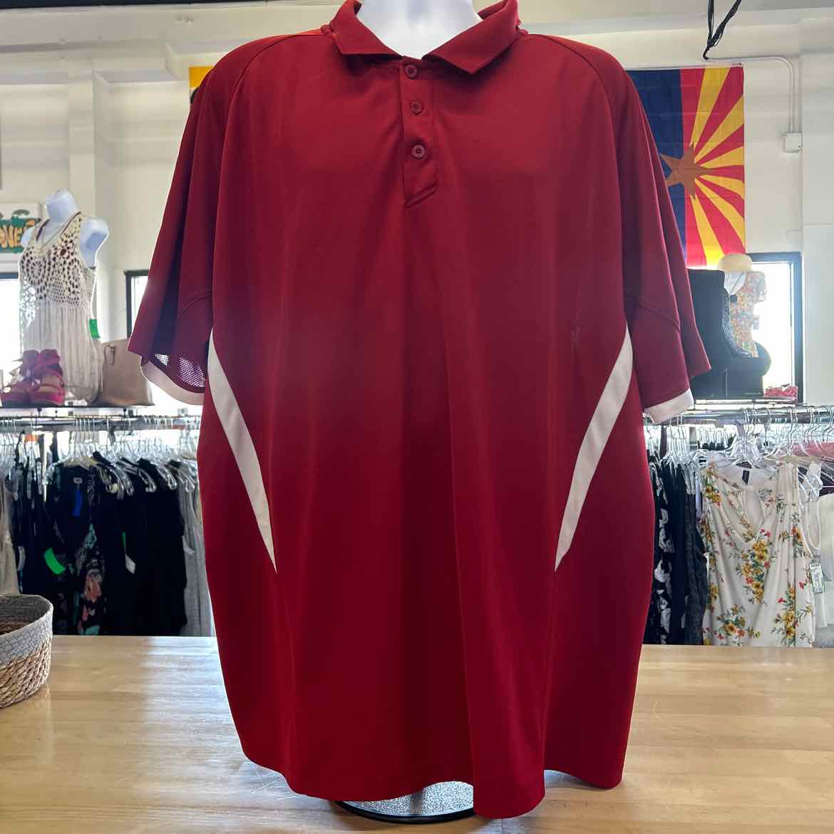 Under Armour Size XXL Red Preloved MENS Polo