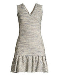 Rebecca Taylor Size 2 Gray Tweed Sleeveless V-Neck Dress