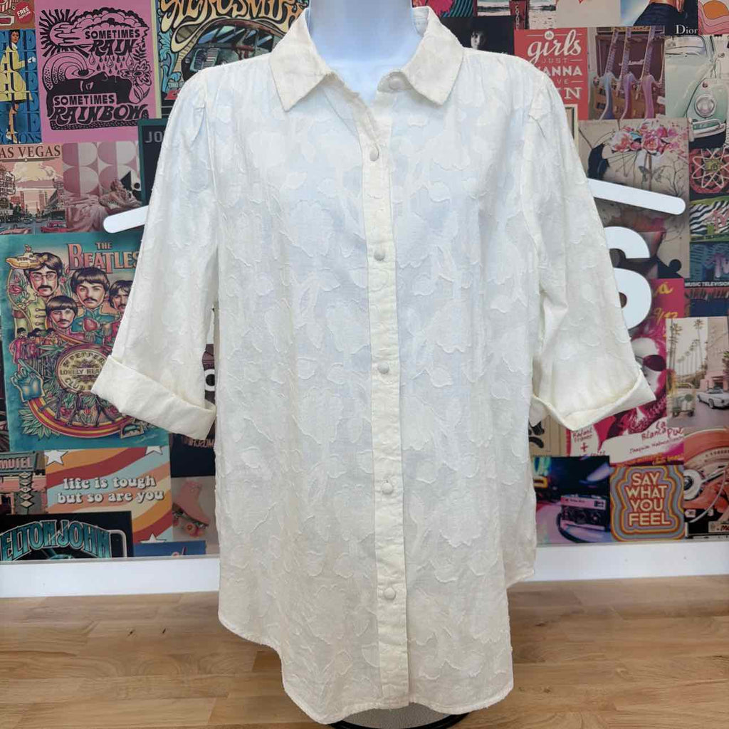 Lauren Conrad Size M White Preloved Longsleeve