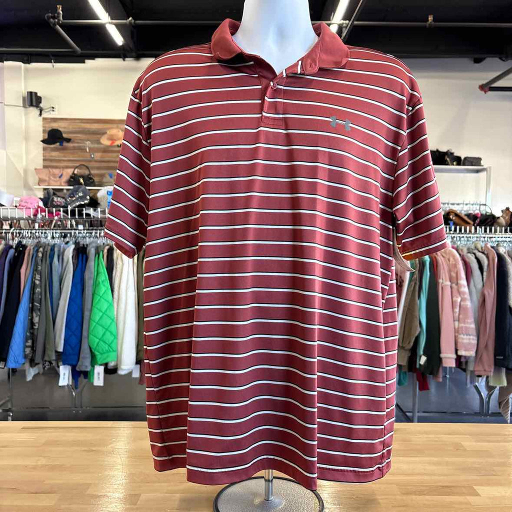 Under Armour Size XL Rust Polo