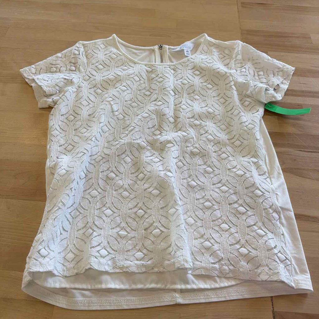 Market & Spruce Size S White Preloved Blouse LS
