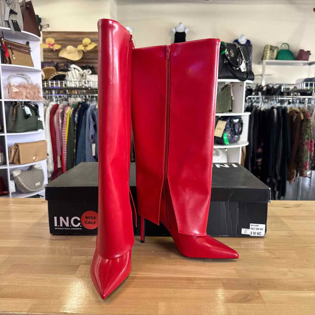 I.n.c. International Concepts Skylar Wide-Calf Fold Over Cuffed Knee High Boots