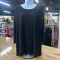 Anne Klein Size XL Black Mesh Preloved Longsleeve