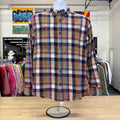 Duluth Size M brown/blue Preloved MENS Button Down Shirt