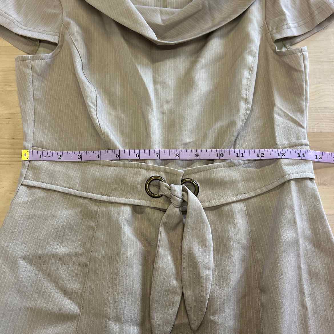 KarinStevens Size 8 Beige Preloved Dress