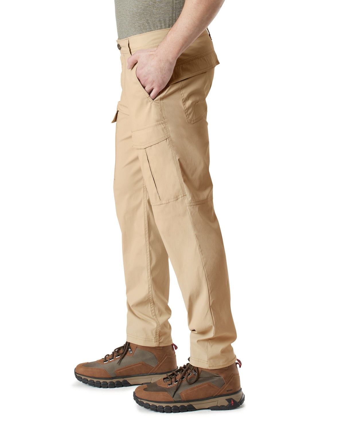Bass Outdoor Size 42x30 Tan MENS Casual flat front Pants