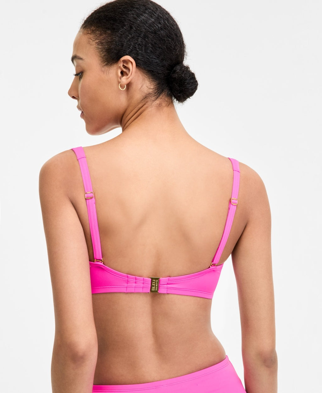Bleu Size 40D Shirred Bikini Top - Dahlia
