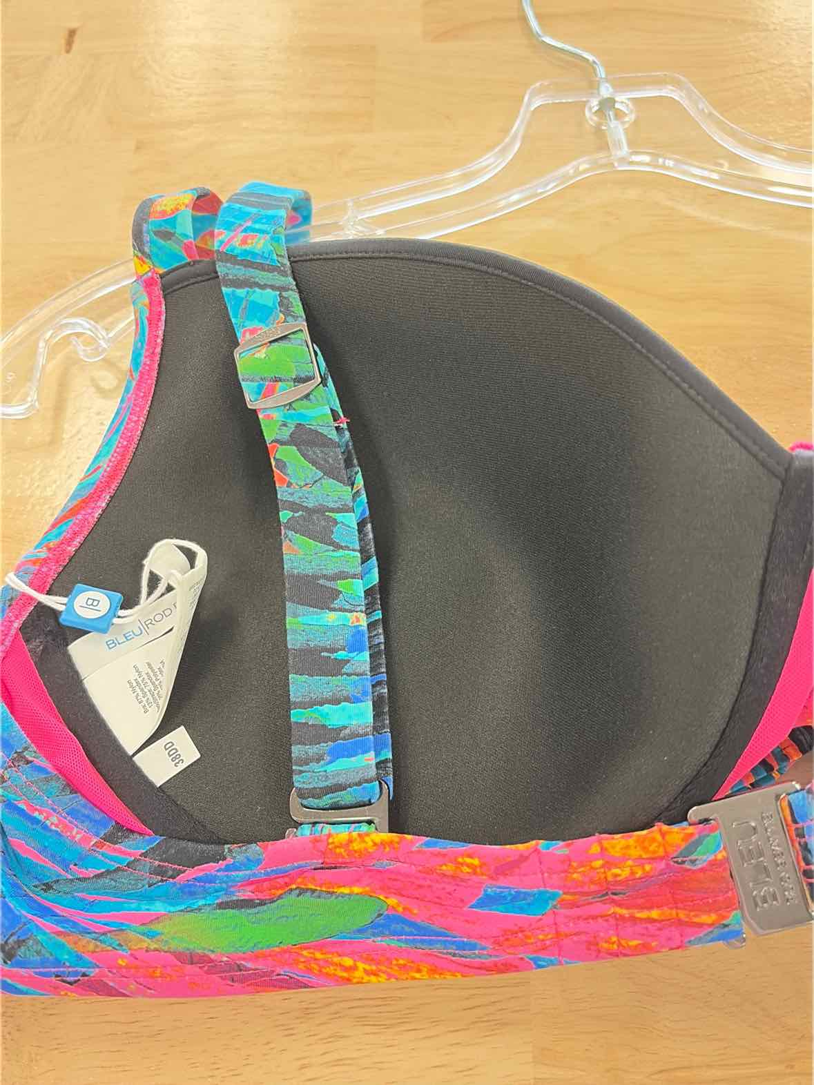 Bleu Size 38DD Over the Shoulder Underwire D-DD Cup Bikini Top