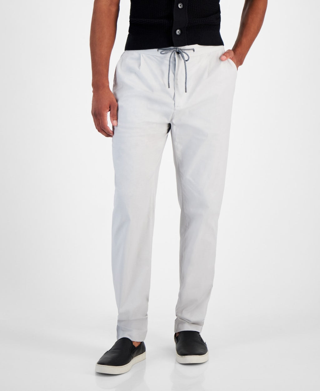 Michael Kors Men's Pleated Elastic Waistband Pants
