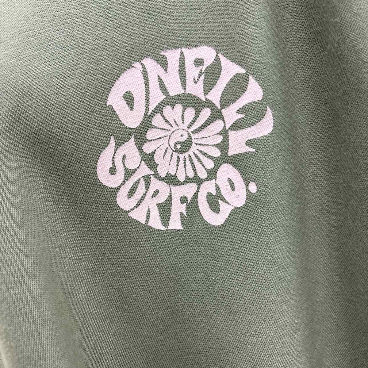 O'Neill Juniors' Logo Oversized Crewneck Sweatshirt - Desert Sage