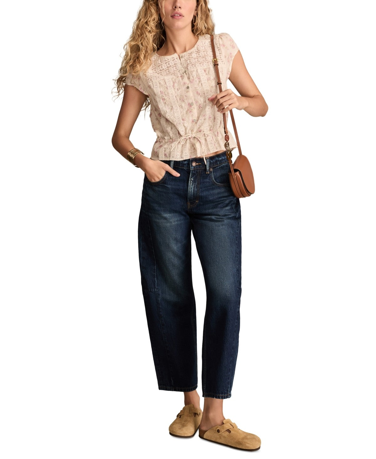 Lucky Brand Women's High-Rise Barrel-Leg Jeans - Obsidian Blue