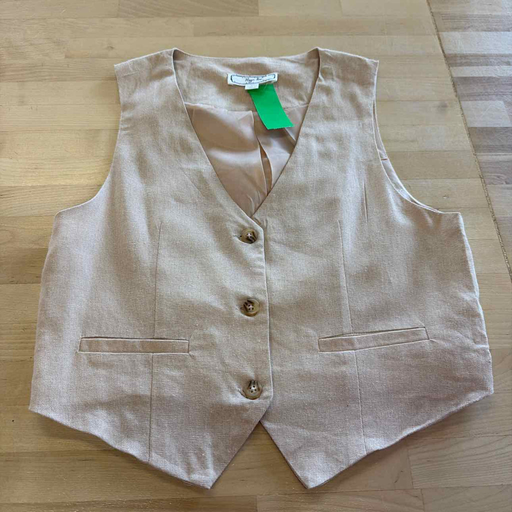 Hippie Rose Juniors' Sleeveless Linen Vest