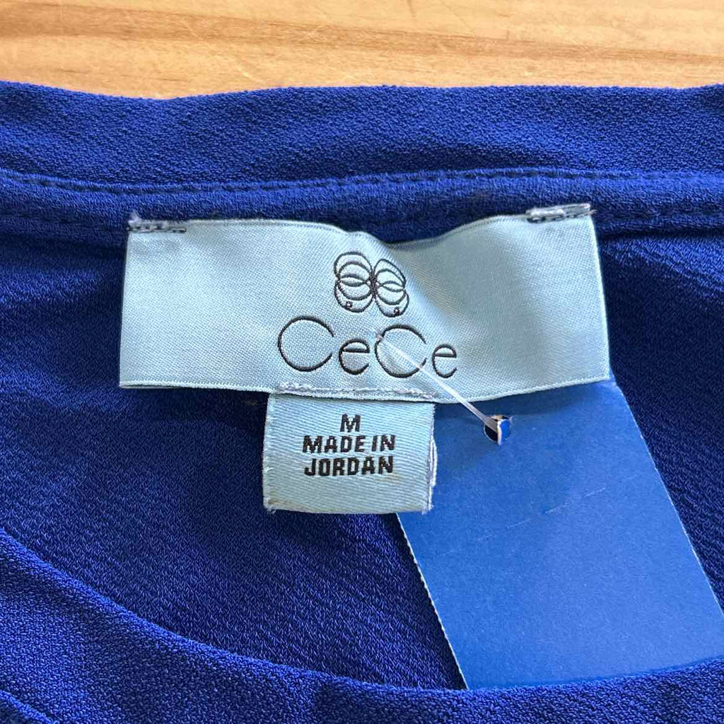 CeCe Size M Blue Preloved Blouse LS