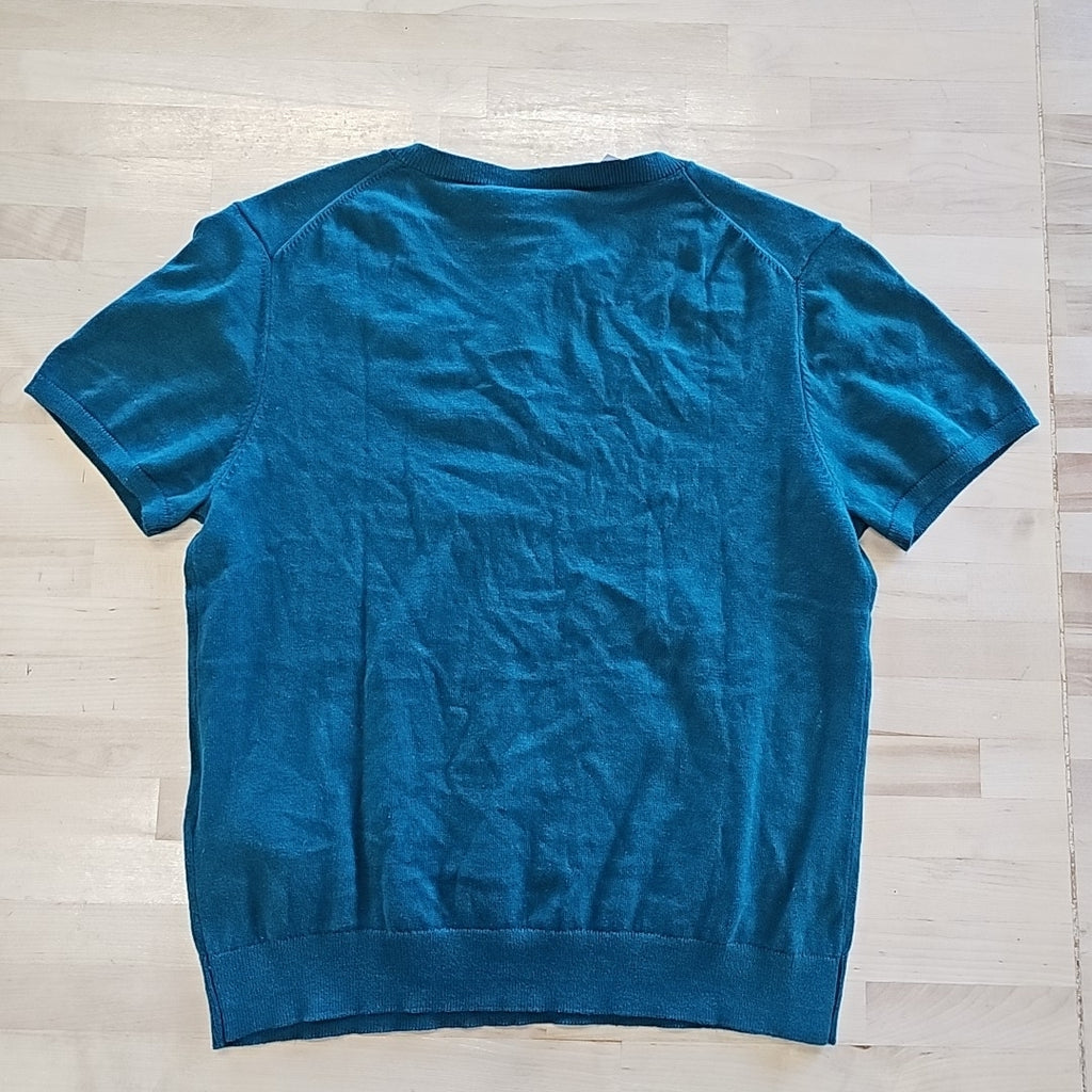 Calvin Klein Women's Short Sleeve V-Neck Sweater