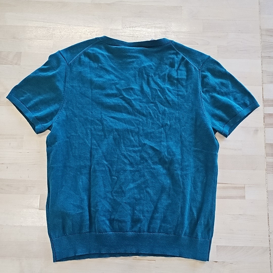 Calvin Klein Women's Short Sleeve V-Neck Sweater
