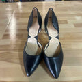 Adrienne Vittadini Size 8 Black Leather Preloved Heels