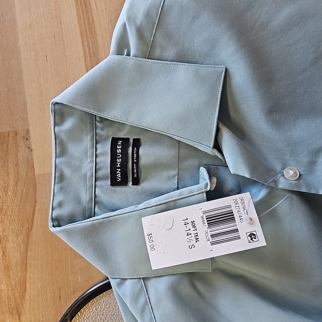 Van Huesen Men's Size S Blue MENS Button Down Shirt