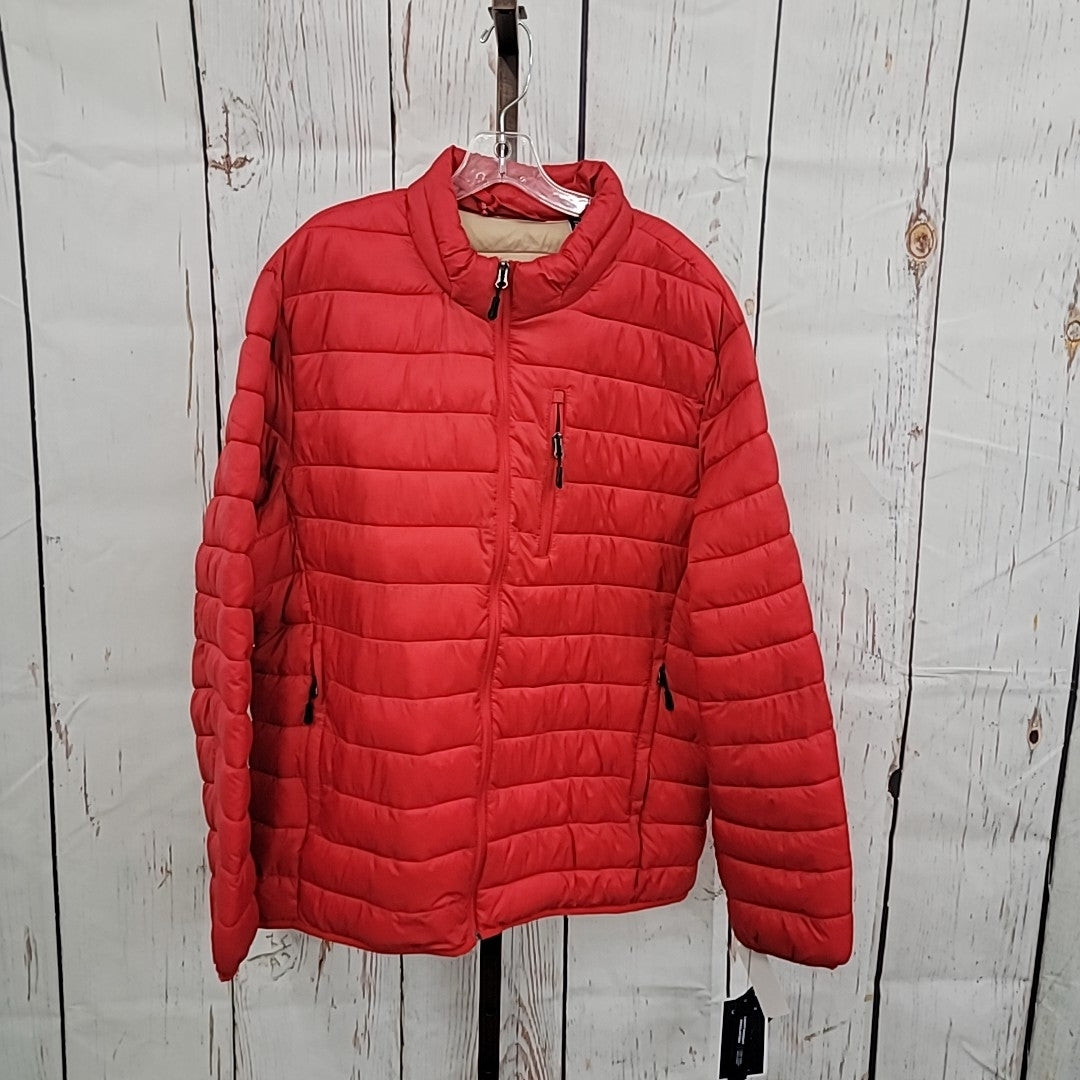 Club Room Size XXL Red Quilted Packable Puffer Jacket NWT