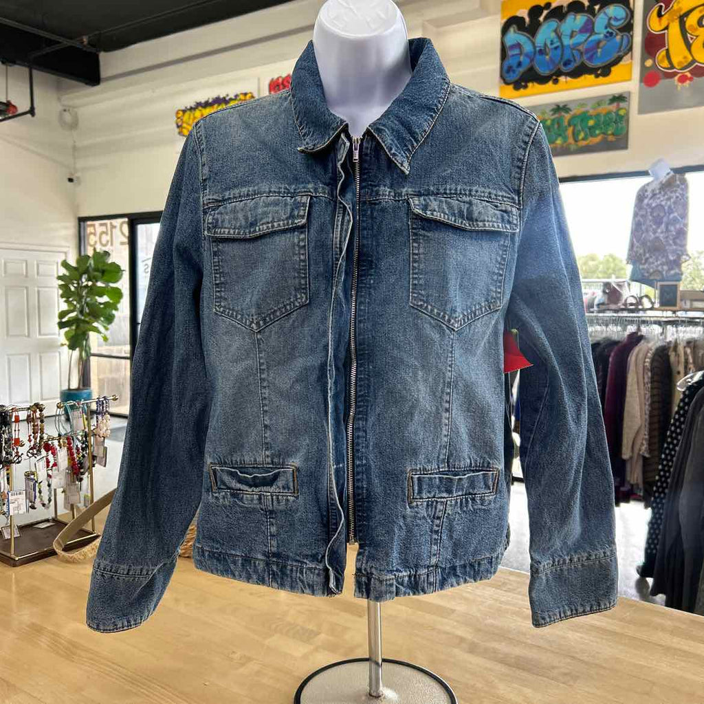 Frenchdressing Size 8 Blue Denim Preloved Jean Jacket