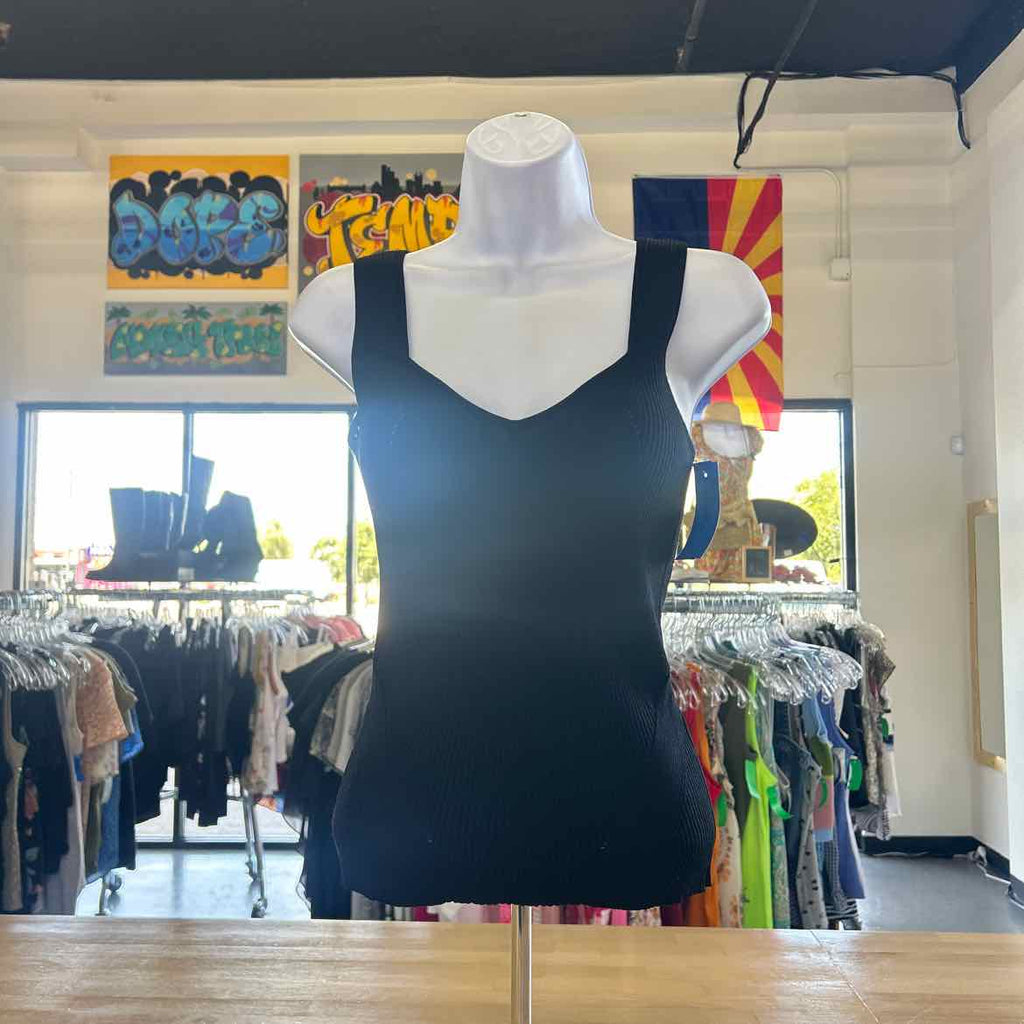 Halogen Size XS Black Knit Preloved Tank