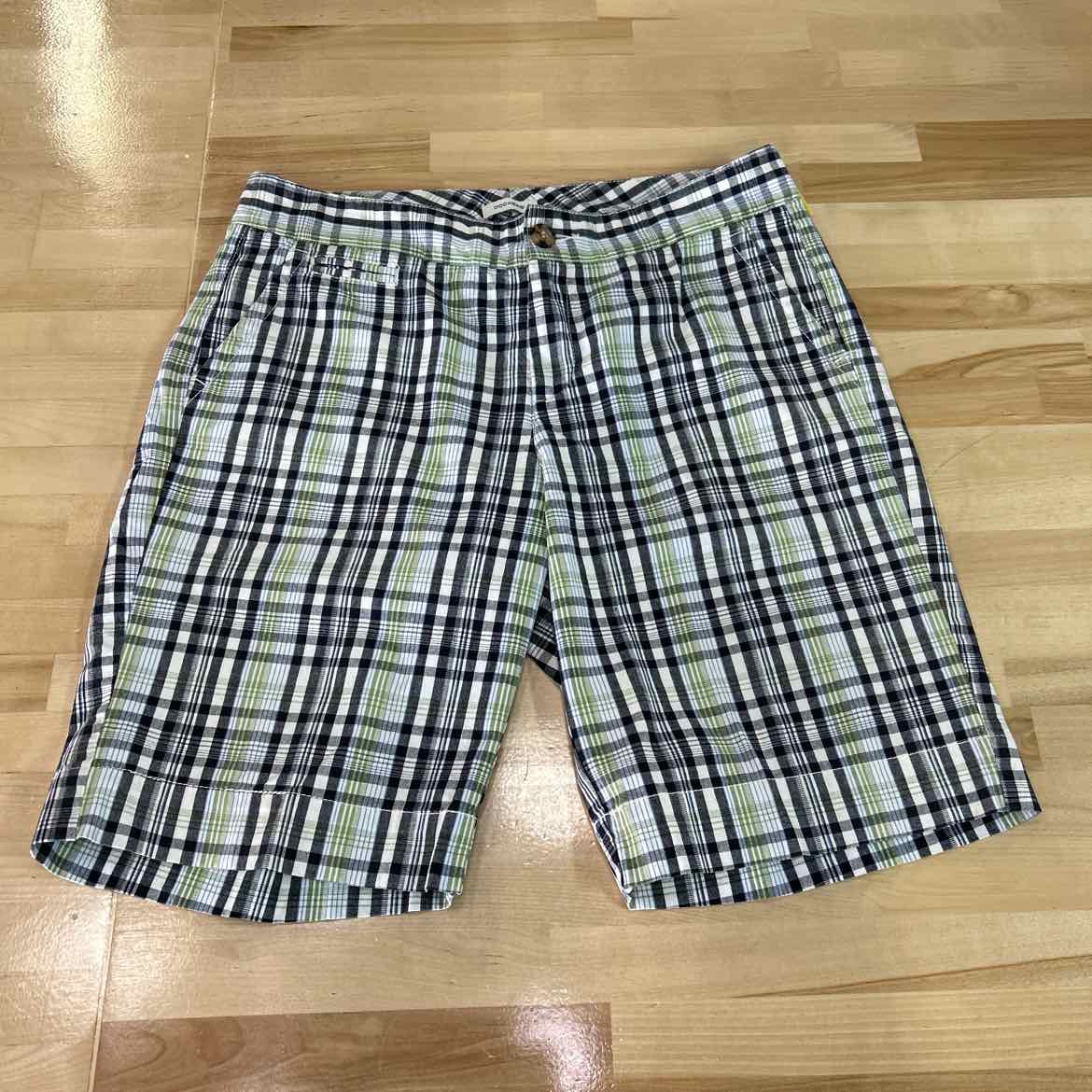dockers Women Size 10 White Green Preloved Shorts