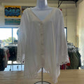 Soft Surroundings Size L White Preloved Blouse LS