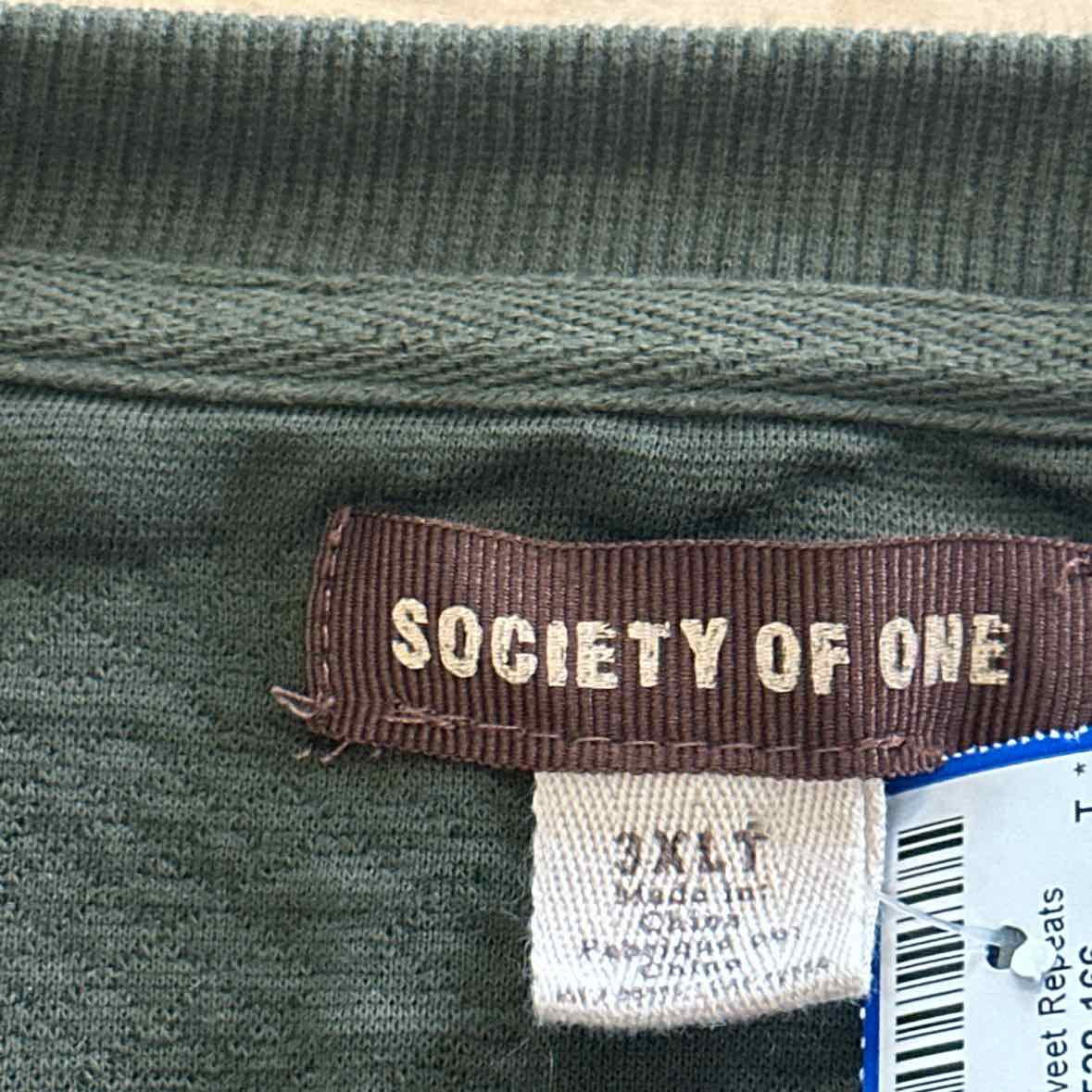 Society of One Size 3XLT Green Sweater