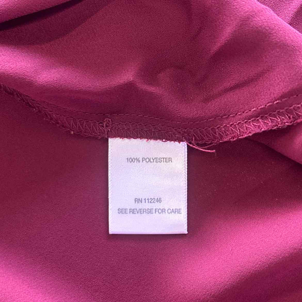 Sami & Jo Size XL Burgundy Polyester Preloved Sleeveless