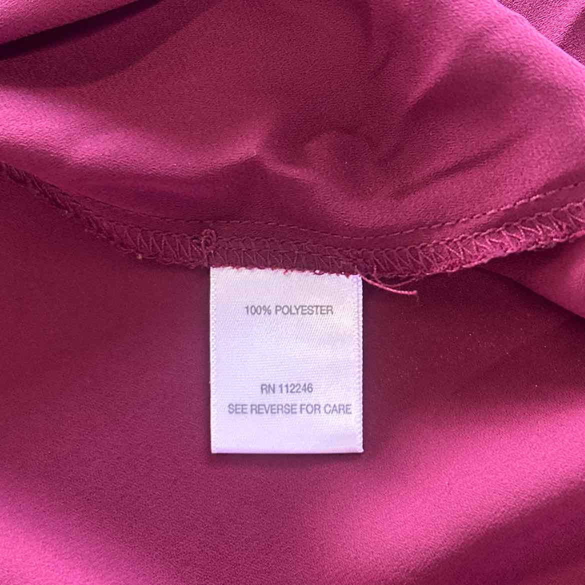 Sami & Jo Size XL Burgundy Polyester Preloved Sleeveless