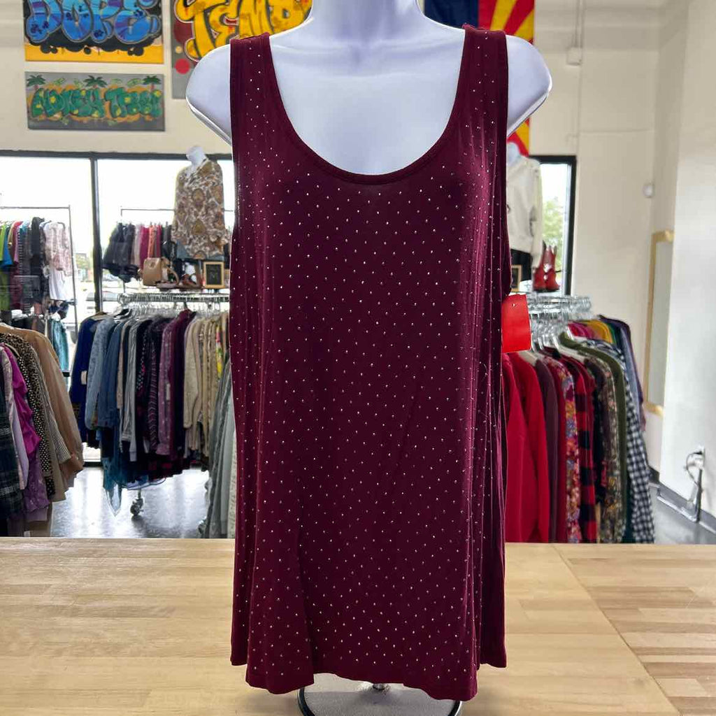 Maurices Size XXL Burgundy Preloved Tank