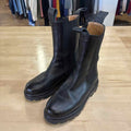 Flattered Size 6.5 Black Leather Preloved Boots