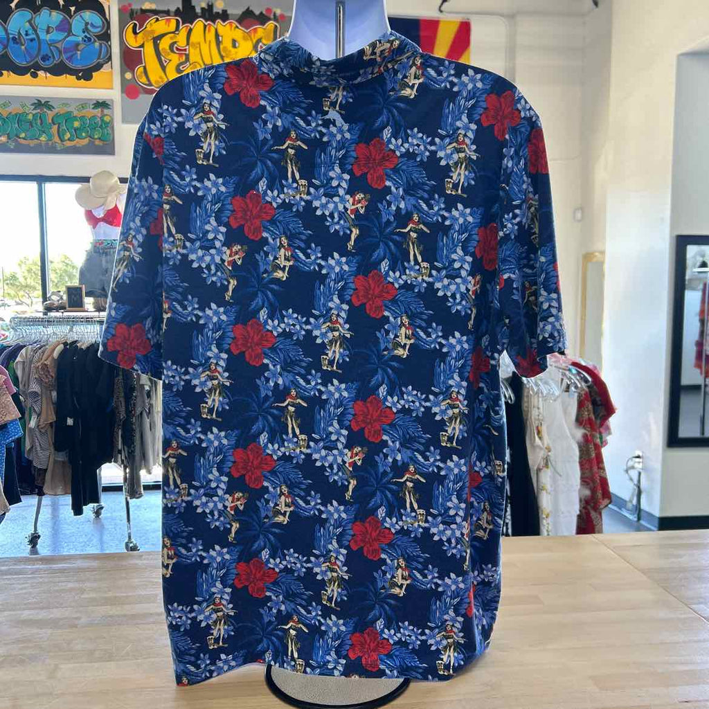 Tommy Bahama Size XXL Blue/Red Preloved MENS Polo