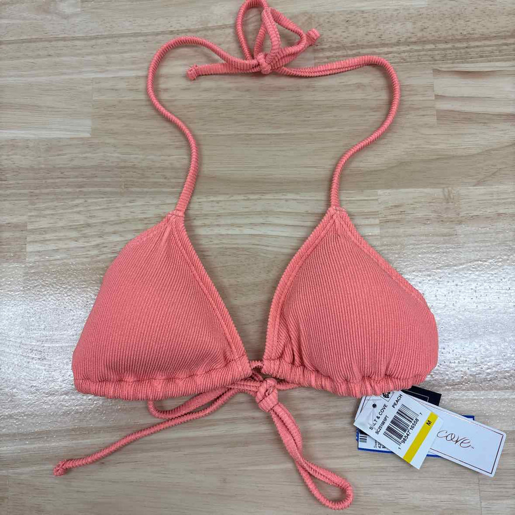 Salt + Cove Size M Luster Shine Triangle Bikini Top