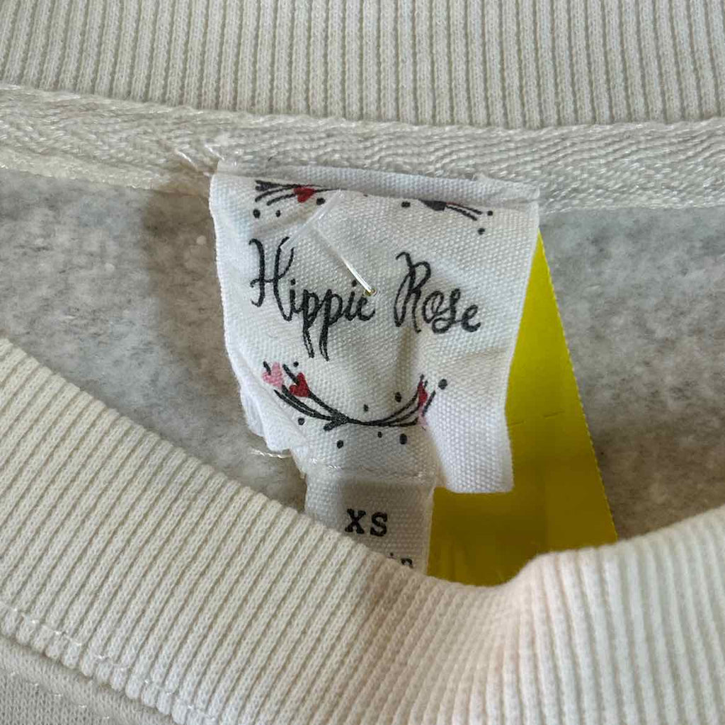 hippie rose Size XS White Green Preloved Sweater