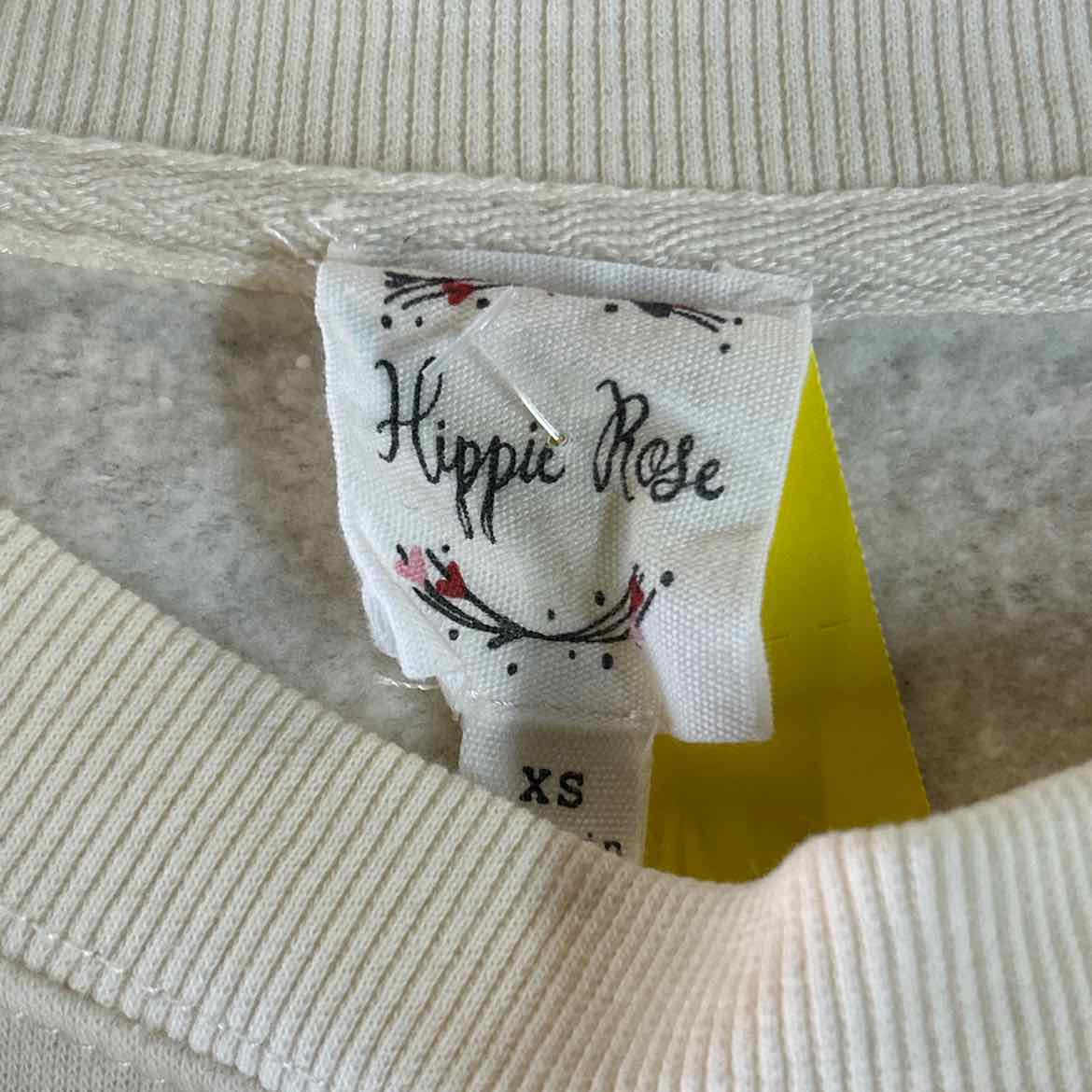 hippie rose Size XS White Green Preloved Sweater