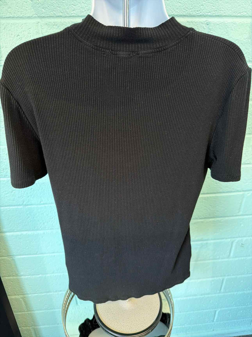 zara Size L Black Knit Top