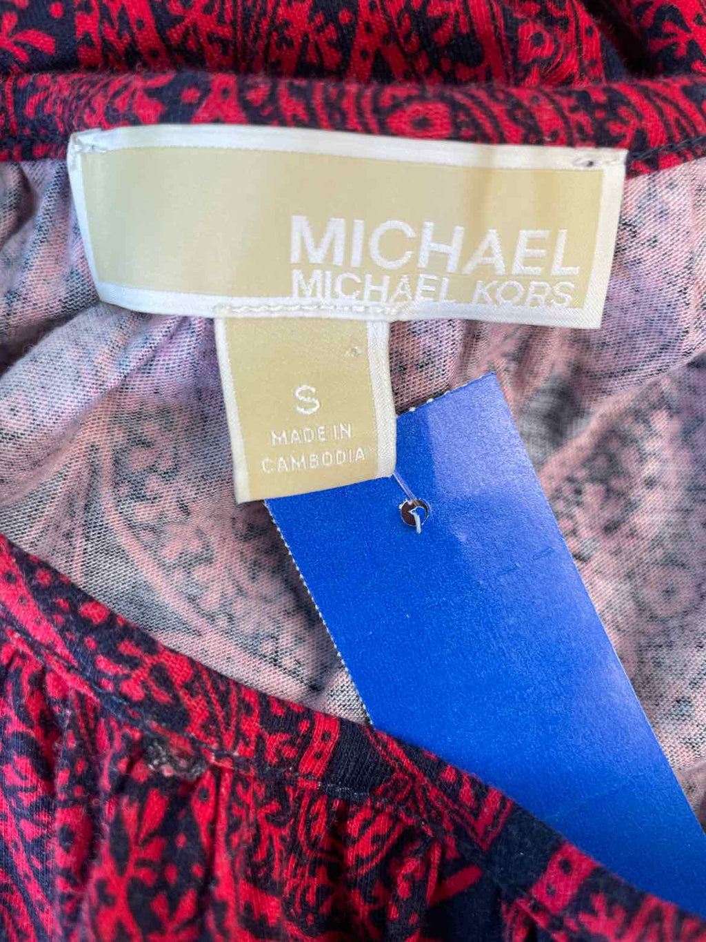 Michael Kors Size S Red & Blue T-shirt